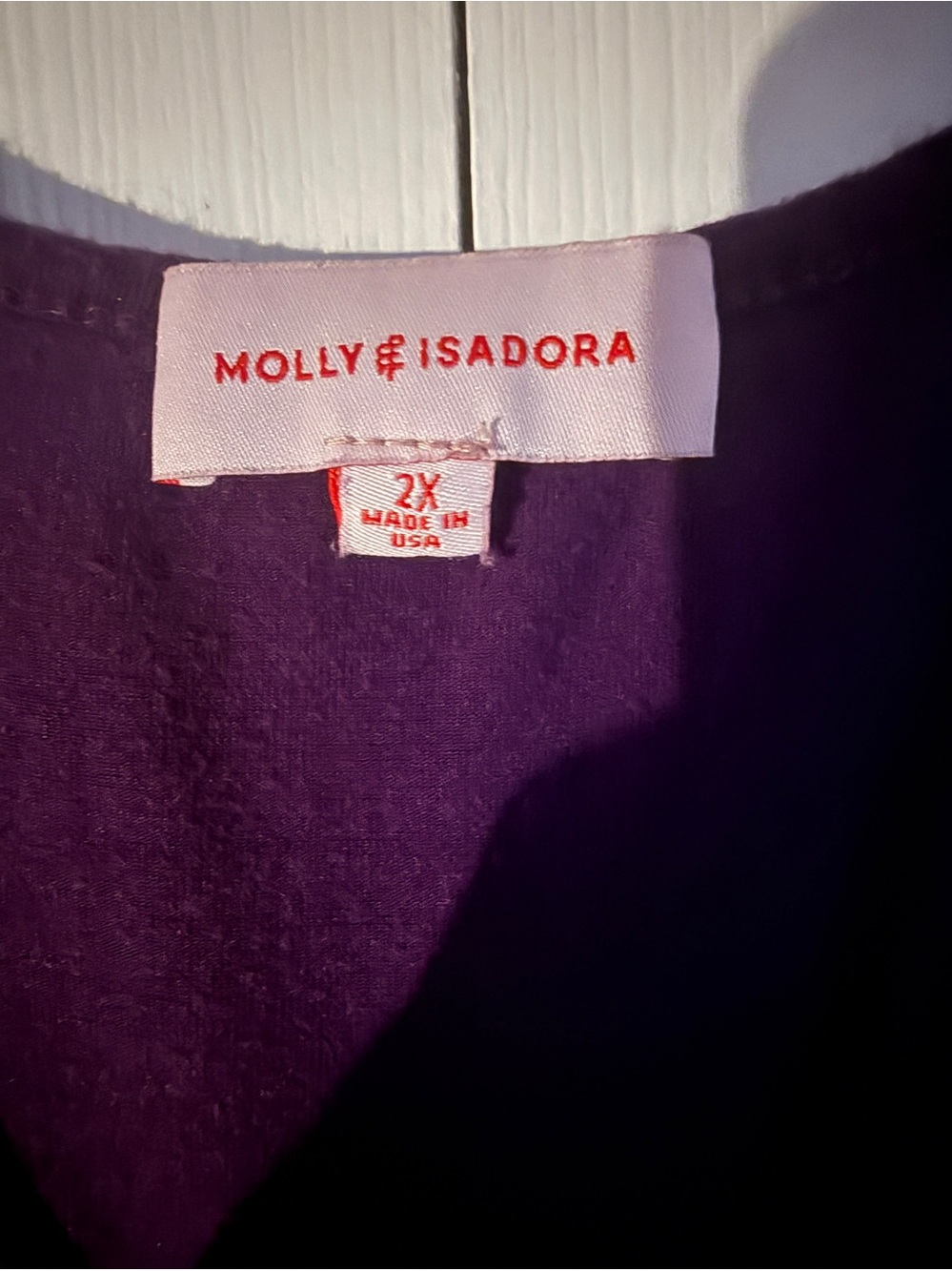 Women’s Knot-Front Tunic in Deep Purple - Picture 4 of 4